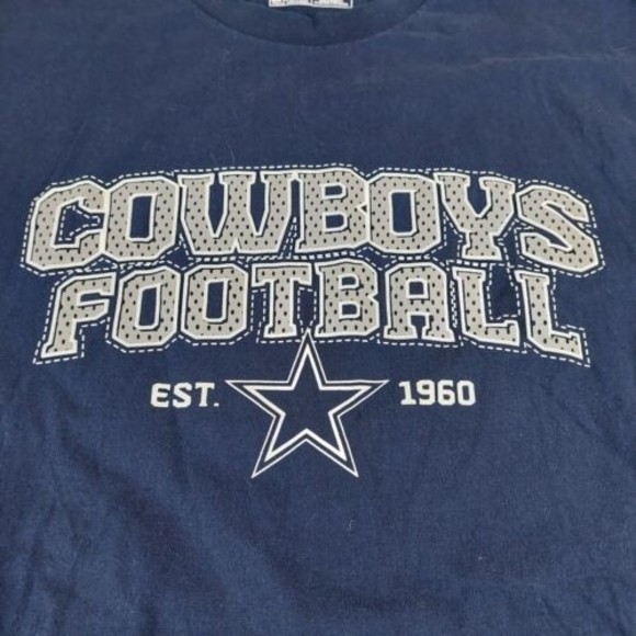 Cowboys Team Apparel NFL Dallas Cowboys T-Shirt Mens Medium Navy Blue Football - Picture 3 of 6